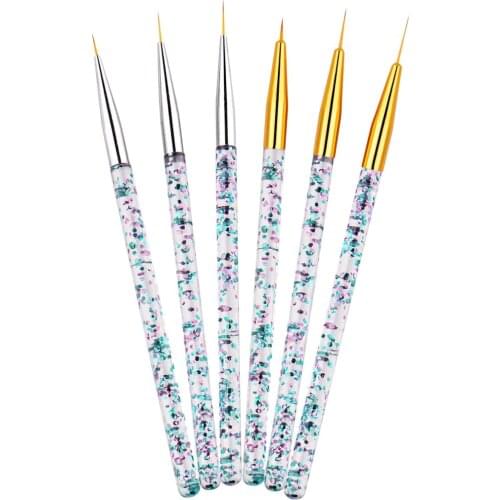 3pcs Soft Thin Nail Art Liner Striping Brush for Drawing Fine Line Detailing Nail Drawing Painting Brush Nail Art Liner Brush
