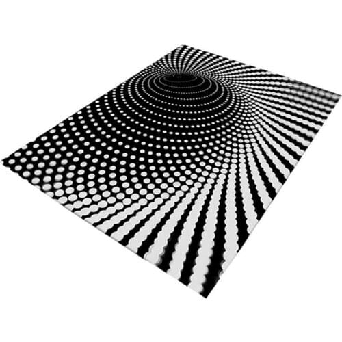 50 X 80 CM 3D Carpet Luxury Carpet Floor Mat Illusion Mat Spiral Rectangle Carpet Geometric Floor Pad For Living Room Bedroom