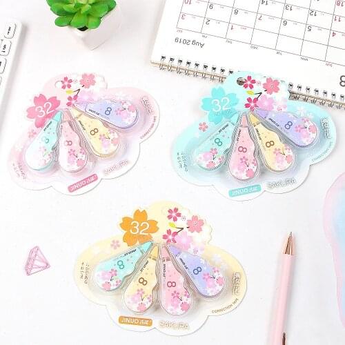4Pcs/Set Kawaii Cherry Correction Tape Cute Cartoon Tapes School Writing Corrector Tool Office Supplies Stationery