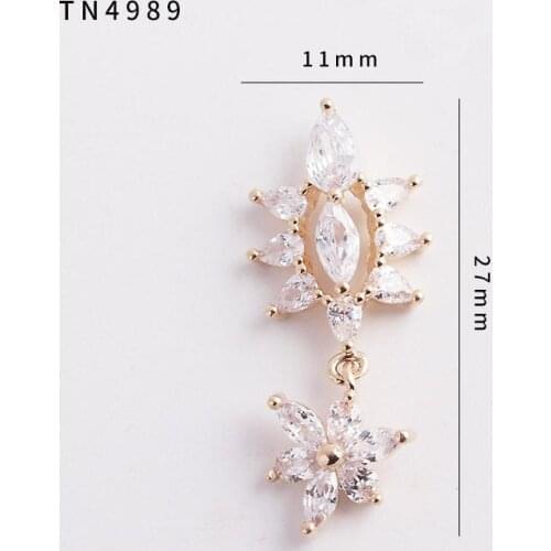 5pcs TN4989 Zircon Pendant Nail Art Crystal nail jewelry Rhinestone nail supplies nails accessories nail decorations Nail charms