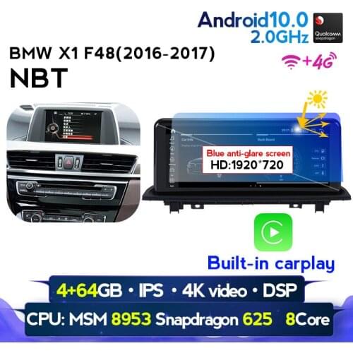 MEKEDE 1920*720P Android 10 CAR GPS for BMW X1 F48 2016 2017 2018 RADIO Navigation Multimedia WIFI 4G NO 2 din DVD Player