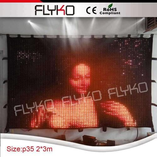 Free shipping wholesale equipment PC controller P35mm video stage lighting curtain 7ft high x 10ft width