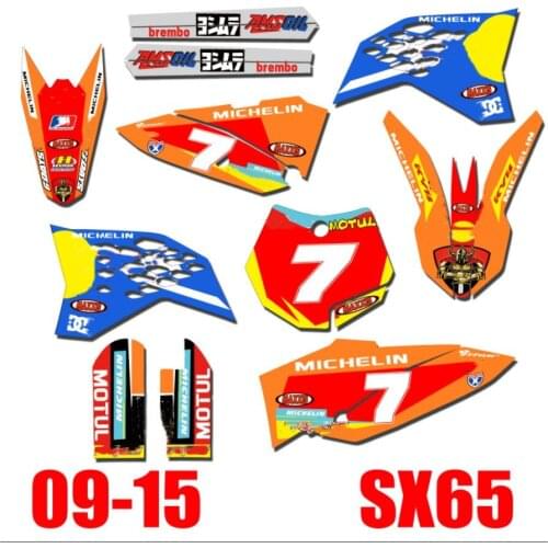 Free Custom Numbers SX-65 Stickers Decals Backgrounds Graphics kits For KTM SX 65 SX65 2009 2010 2011 2012 2013 2014 2015 65 SX