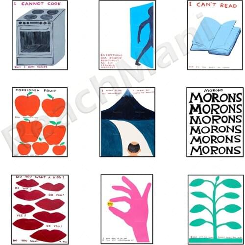 David Shrigley artist posters, impression posters, funny quirky gifts, David Shrigley abstract art murals, decorative wall gifts
