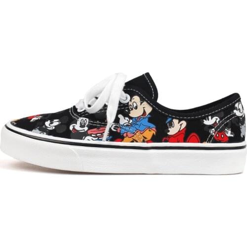 Disney fashion Mickey Mouse canvas shoes cartoon print women spring and autumn low top soft soled Casual Vulcanize light shoes