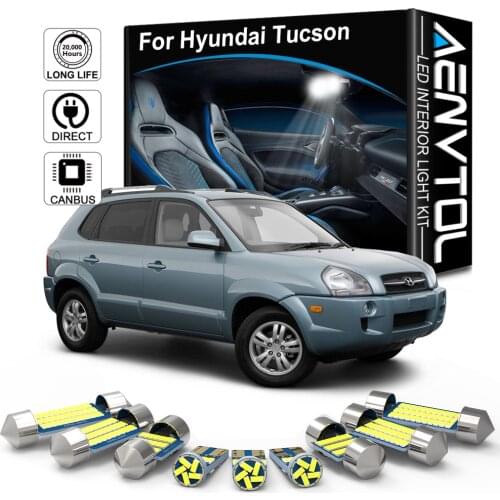 AENVTOL Auto LED Interior Light License Plate Lamp Kit Canbus For Hyundai Tucson 2004-2016 2017 2018 2019 2020 2021 NX4 No Error