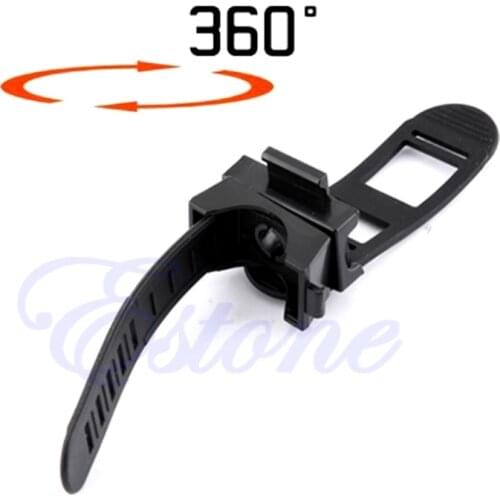 360 Degree Cycling Bicycle Bike Mount Holder Black for LED Flashlight Torch Clip