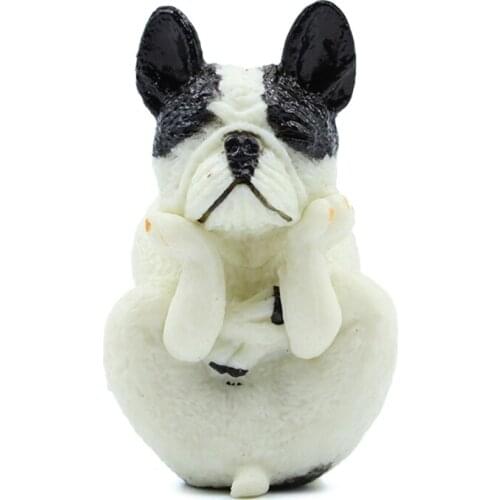 Miniature Figurine Model Dog Yogas Master Realistic Toy w/ Meditation Pose Party Decoration Boutique Collections 6Pieces