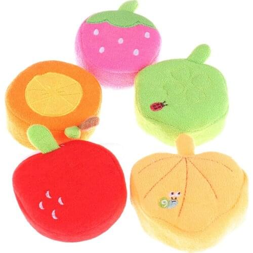 Cartoon Soft Baby Bath Sponge Children Newbron Infant Fruit Baby Bath Brush