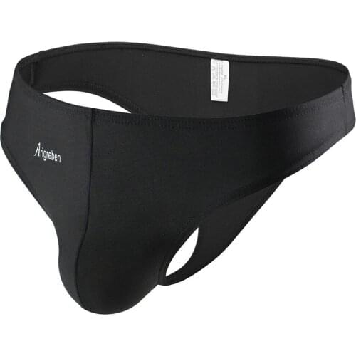 Penis Pouch Underwear Mens Sexy Solid Breathable Briefs Mans Sexy Bikini Gay Swimming Trunks Sexy Buttocks Hollow Underpant Man