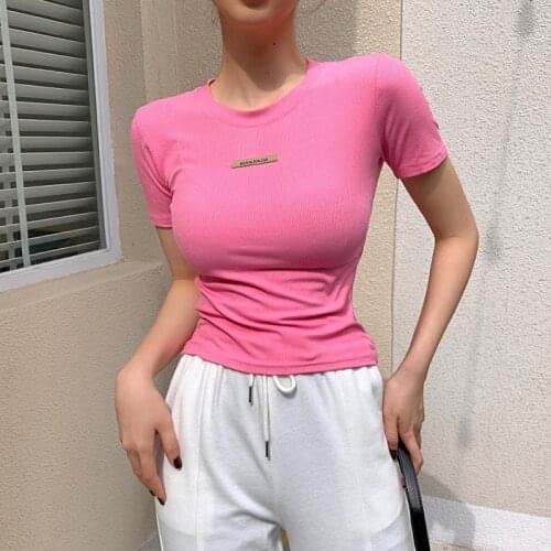 Summer Newest Tight Short Style Fashion Women Casual Short Sleeve T-Shirt Tops