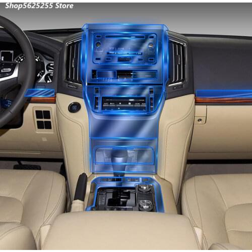 For Toyota Land Cruiser 2016 2017 2018 2019 2020 Accessories Dashboard Screen Navigation TPU Transparent Protective Film Sticker