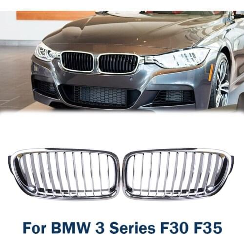 Pair Front Kidney Grille For BMW 3 Series F30 F35 2013 2014 2015 2016 2017 2018 2019 Car Racing Grills