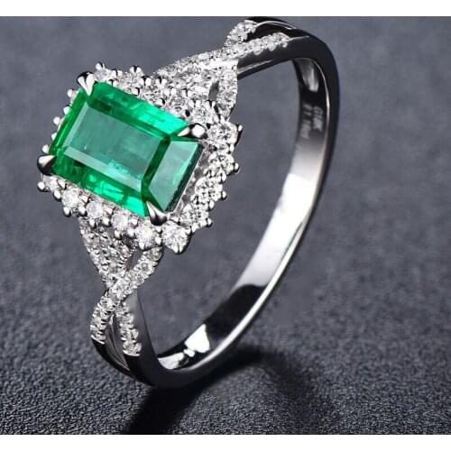 Luxury Vintage Geometric Rings Inlay Green Zircon Adjustable Jewelry For Women Wedding Party Anniversary Gifts Multiple Options