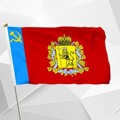 Russia Vladimiri Oblast Flag 90x150cm 3x5ft 120g 100D Free Shipping 60x90cm 21x14cm Banner