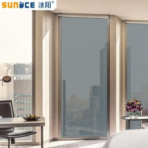 SUNICE UV+Insulating Car Auto House Solar Film 75% Visible Light Transmission Blue Stained Glass Adhesive Film Summer Use 45CM