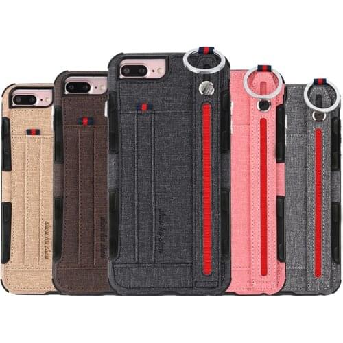 Fabric Card Slot Stand Holder Phone Cases For iphoneXS XR XSMAX Credit Card Slots and Kickstand Back Cover For iphone6 7 8 plus