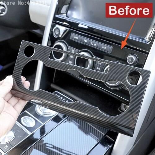 Carbon Fiber For Land rover Discovery 5 LR5 L462 2017-2018 ABS Center Mode Air Conditioning Panel Cover Trim Car Accessories