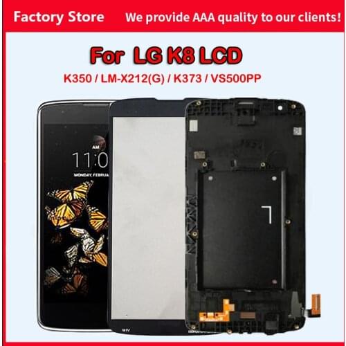 10-Touch AAA Quality LCD For LG K8 LCD Display Screen For K350N K350 LM-X212(G) K373 VS500PP LCD Display Screen