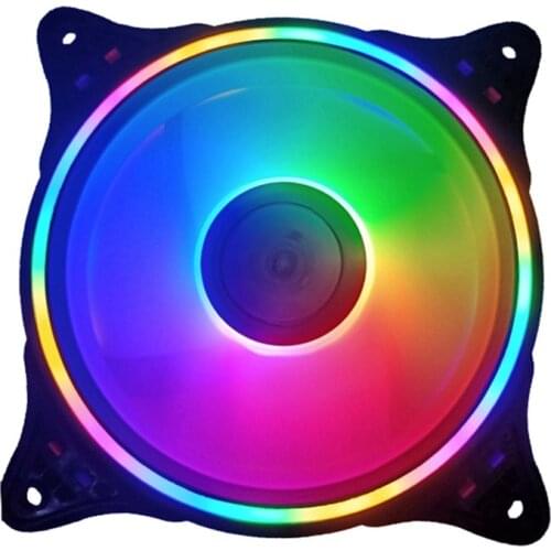 12cm Chassis Fan Desktop Computer Colorful Ultra-Quiet Chassis Fan Hydraulic Hearing Fan