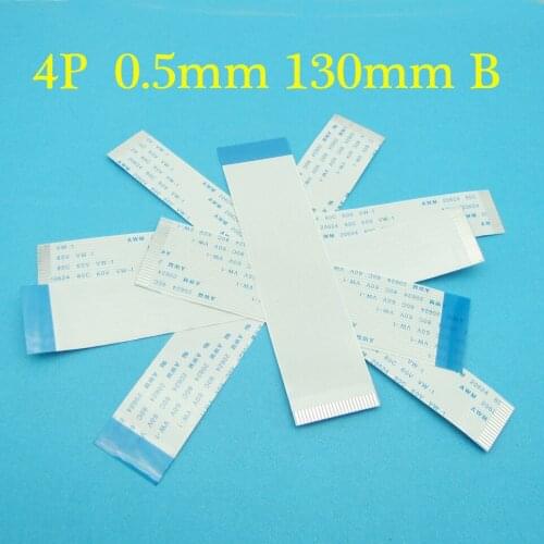 20pcs/lot 4 pin Flat Switch Ribbon 4p Flex Cable Power Button 4pin 0.5mm reverse Length 13cm AWM 20624 80C 60V VW-1