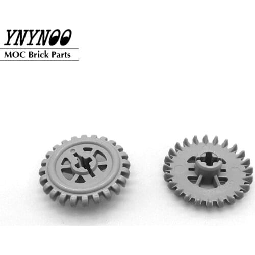 20Pcs/lot Technical Gear 24 Tooth Crown with Flat Teeth MOC Building Blocks Bricks DIY Toys Parts fit for 3650 Gears Paticles