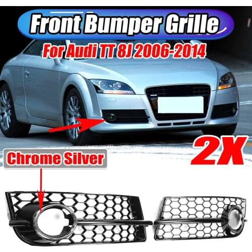 2x TT 8J Car Fog Light Grill Lamp Cover Trim Honeycomb Hex Front Grille Grill For Audi TT 8J 2006-2014 8J080768201C 8J080768101C