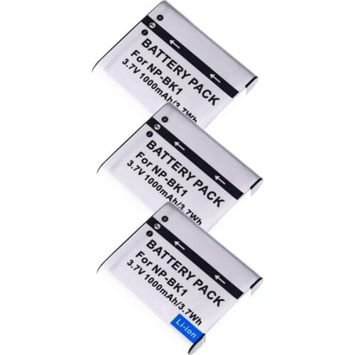 3 NP-BK1 Battery for Sony DSC-W180 W190 W370 MHS-PM1 S750 S780 S950