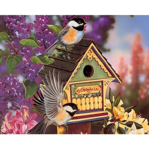 3D Diamond Painting Cross Stitch Needlework Flower Mosaic Rhinestones Decorative Painting Diamond Embroidery Birds Pattern