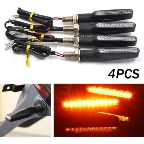 4Pcs 12V Universal Flashing Motorcycle LED Turn Signal Light High quality 12 Led Indicator Light Amber Blinker Light Bike Lamp