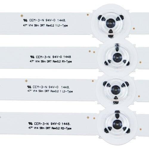 5set=50pcs LED Backlight Strip For Panasonic TX-47AS650E TX-47AS650B TX-47AS740E 47AS740B 6916L-1811A 1812A 1813A 1814A