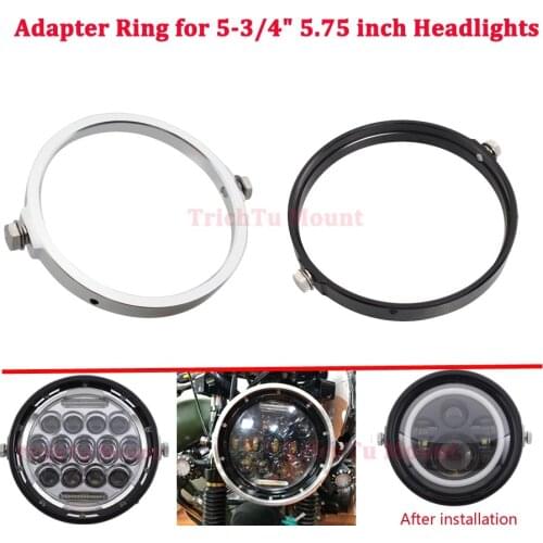 Motorbike Headlamp Adapter Ring Headlight Mount Fit for 5.75 " Round LED Headlights Motorcycle Accessories Headlight Bracket