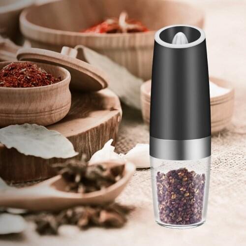 BBQ 120ml Salt And Pepper Grinder Electric Stainless Steel Accessories Spice Grain Mills Tool Black Silver Creative Kitchen Home