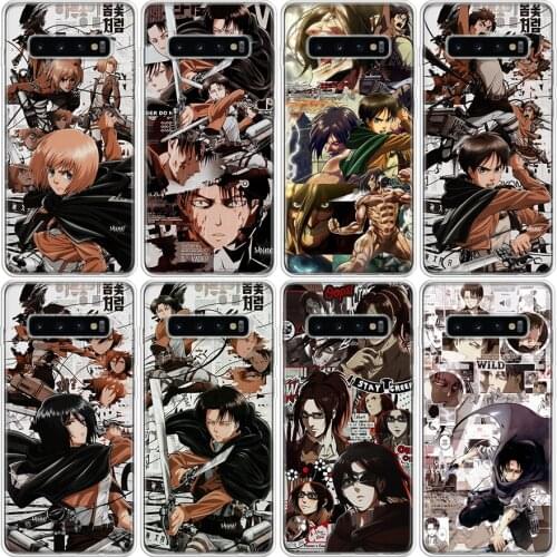 Hot Attack on Titan Manga Phone Case For Samsung Galaxy S7 S8 S9 S10 S10E S20 S21 FE Note 8 9 10 20 Ultra J4 J6 J8 Plus Lite Cov