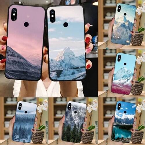 Winter Snow Mountain Scene Phone Case For Xiaomi Mi Redmi Note 7 8 9 pro 8T 9T 9S 9A 10 Lite pro