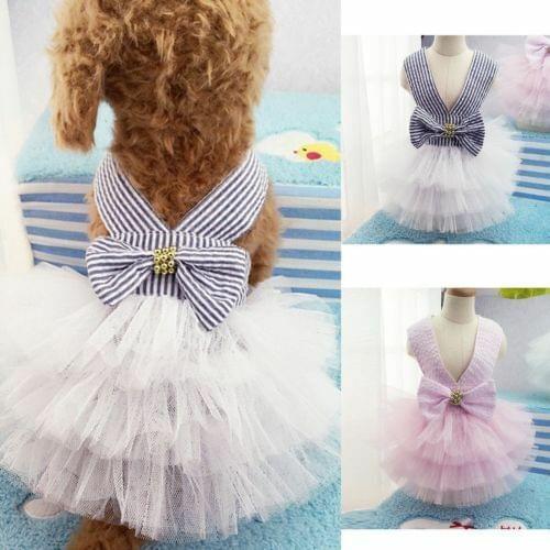 Floral Lace Pet Dog Ballet Skirts Princess Dress Clothes Puppy Cat Lacs Tutu Dress Dog Apparel Clothing Customes