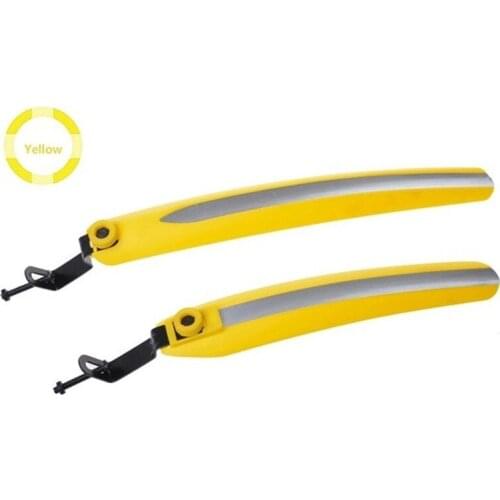 WEST BIKING 2Pcs Bicycle Fenders Bike Front/Rear Fender Quick Release With Reflect Tape Bicycle Mudguard Wings Cycling Fenders