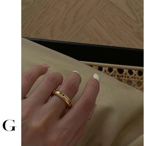 GHIDBK Dainty Mirco Inlay Cubic Zirconia Rings Luxury Gold Color Ring For Women Girls Mininalist Stacking Bridesmaid Jewelry