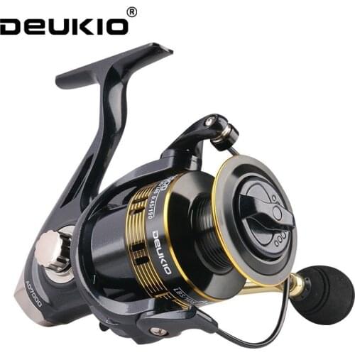 DEUKIO New Fishing Reels AD 2000-7000 Metal Spool Spinning Reel 12KG Max Drag 5.2:1 High Speed Carp Fishing Reel Saltwater Reels