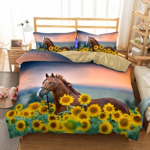 Sunflower Bedding Set Single Twin Full Queen King Size Sunflower Bed Set Flower Childrens Kid Bedroom Duvetcover Sets 005