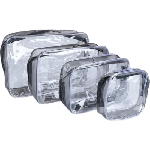 PVC Cosmetic Bag Transparent Waterproof Portable Travel Multifunctional Make Up Washing Storage Bag