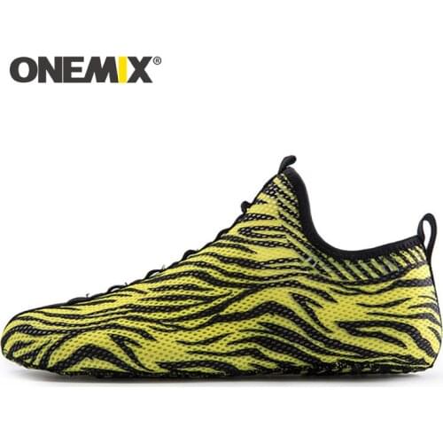 Onemix men indoor walking shoes slip-on innner slippers Mesh Sneakers Slip on Summer Non-leather Casual Lightweight Sock Shoes