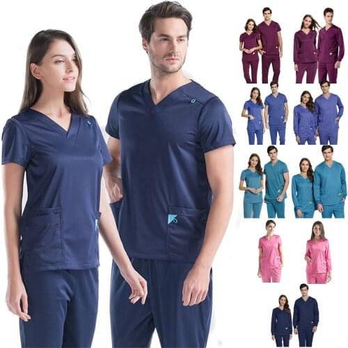 Nurse Veterinary Scrubs Medical Uniform Set for Women Men EDS Essentials Xtreme Camiseta Uniforme Enfermera Clinica Estetica