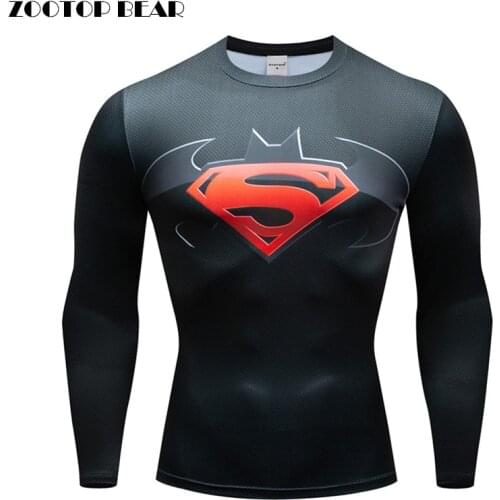 Fashion 3D Printed Tshirts Men Compression Shirts Long Sleeve Tops Fitness T-shirts Novelty Slim Tights Tee Male Cosplay Costume