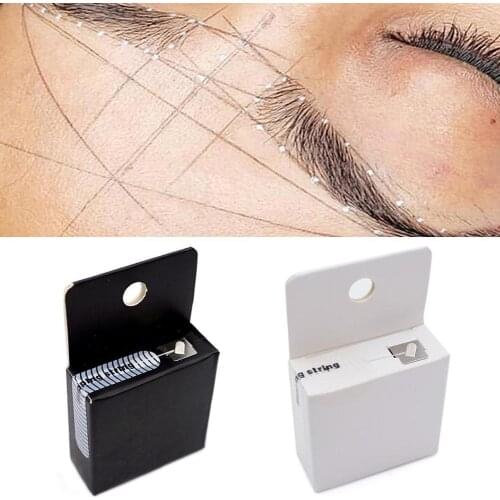 New Eyebrow Marker Thread Tattoo Brows Point Mapping String Permanent Makeup Pre-Inked Eyebrow Marker Thread Brow Positioning