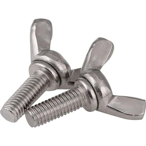 Thumb Wing Screw 316 A4 Stainless Butterfly Bolts Hand Twist Bolt M4 M5 M6 M8