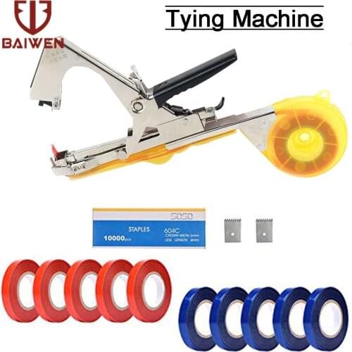 Tying Machine Plant Garden Plant Tapetool Tapener Garden Tools For Grape Vegetable Bonsai Patch Gardening Tool +10 Rolls Tape