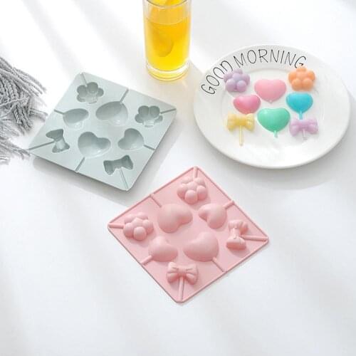 Silicone Candy Lollipop Mold Chocolate Mould For Lollipops Cake Decoration Form Round Biscuit Pastry Baking Mold Tool Cake Mold4