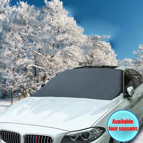 Strong Magnet Car Snow Cover Silver Cloth Magnetic Snow and Antifreeze Anti-Frost Protective Cover Front Windshield