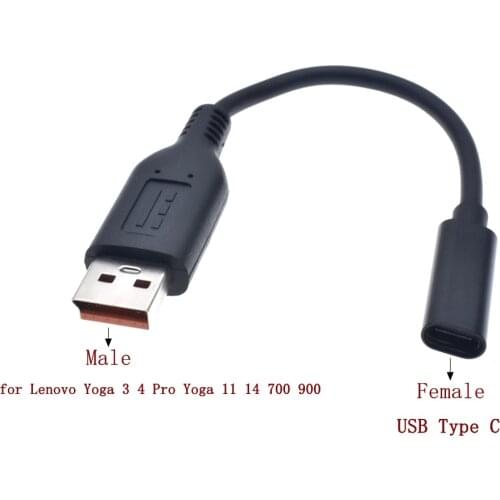 USB Type C PD Charging Cable Dc Power Adapter Plug Converter for Lenovo Yoga 3 4 Pro Yoga 700S 900S Miix 700 710 Miix2-11 Laptop